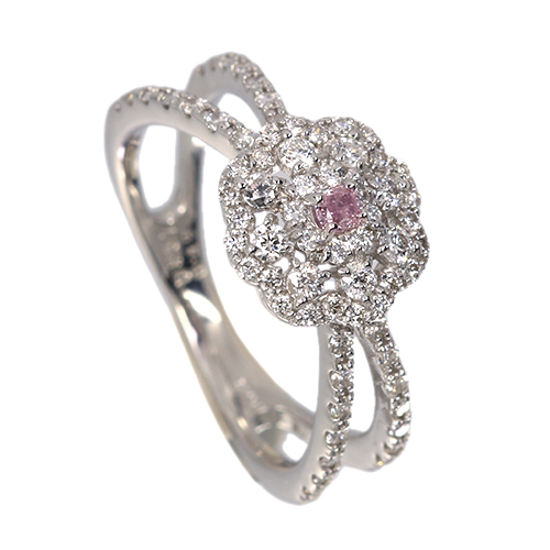ピンクダイヤモンド 0.057ct/FPP/I1 ダイヤモンド 約0.5ct プラチナ