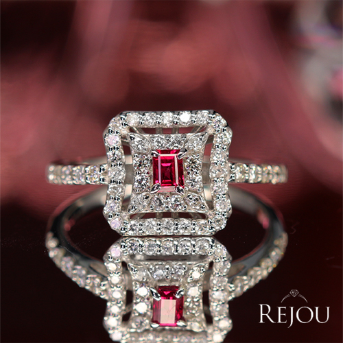 ルビー 約0.2ct ダイヤモンド 0.4ct プラチナ リング(指輪)【品質 