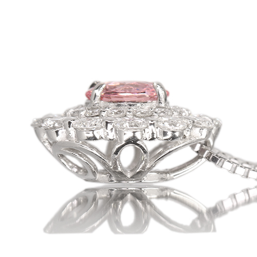 【激レア】非加熱パパラチアサファイア0.5ct超 非加熱パパラチアサファイア 0.5ct ダイヤモンド 0.5ct プラチナ