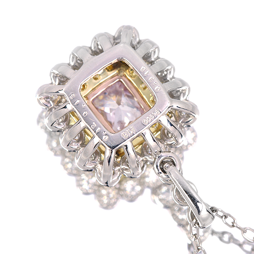 ピンクダイヤモンド 0.318ct/FLPP/I1 イエローダイヤモンド 0.12