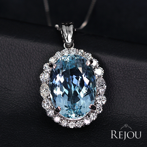 サンタマリアアクアマリン 11ct ダイヤモンド 1.0ct プラチナ