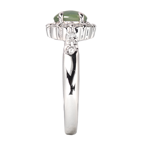 クリソベリルキャッツアイ 0.7ct ダイヤモンド 約0.4ct プラチナ