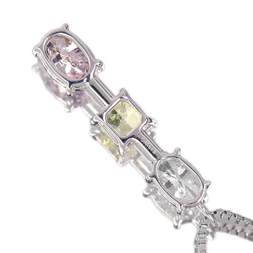ピンクダイヤモンド 0.38ct/FPP イエローダイヤモンド 0.34ct