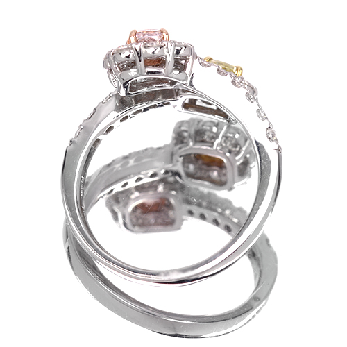【お得♡】ピンクダイヤ　６粒 ピンクダイヤモンドルース 0.406ct FANCY INTENSE PINK SI2