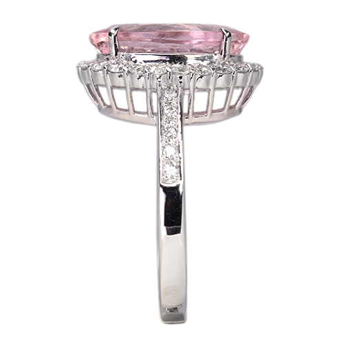 モルガナイト 5.1ct ダイヤモンド 0.6ct プラチナ リング(指輪 モルガナイト 5.1ct ダイヤモンド 0.6ct プラチナ リング(指輪