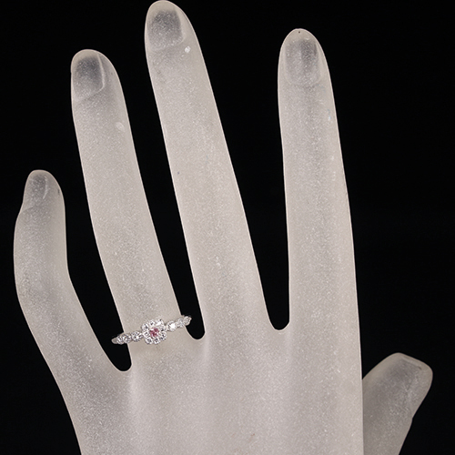 ピンクダイヤモンド 0.048ct/FIP/I1 ダイヤモンド プラチナ リング