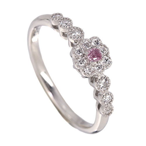 ピンクダイヤモンド 0.048ct/FIP/I1 ダイヤモンド プラチナ