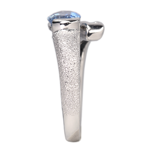 サンタマリアアクアマリン 1.1ct ダイヤモンド プラチナ リング サンタマリアアクアマリン 1.1ct ダイヤモンド プラチナ リング
