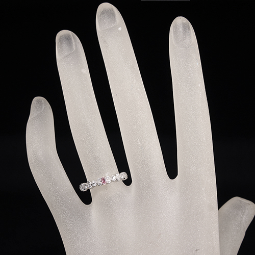 ピンクダイヤモンド 0.062ct/FP/I1 ダイヤモンド 0.2ct プラチナ