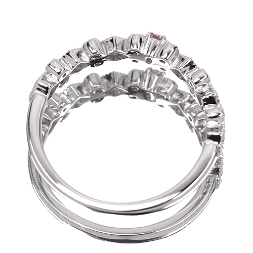 ピンクダイヤモンド 0.062ct/FP/I1 ダイヤモンド 0.2ct プラチナ