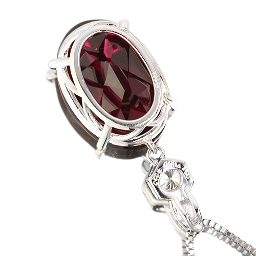 ロードライトガーネット 12ct ダイヤモンド 0.2ct プラチナ
