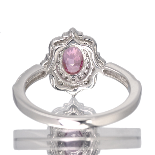 パパラチアサファイア 0.7ct ハートアンドキューピッド