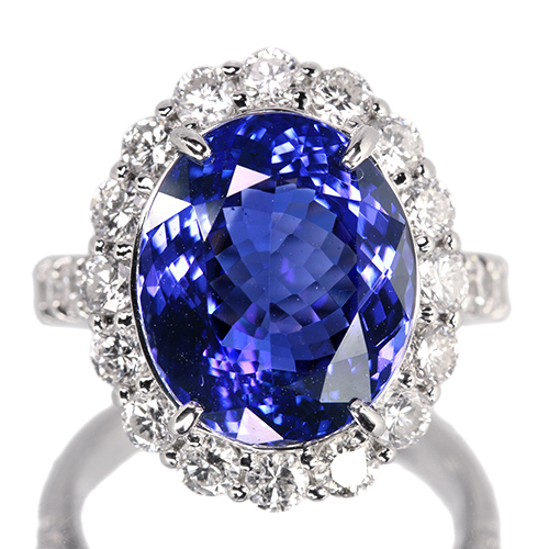 タンザナイト1.70ct ダイヤモンド0.66ct Pt900リング　指輪 Tanzanite Pt900タンザナイト ダイヤモンドリング (NO.48560