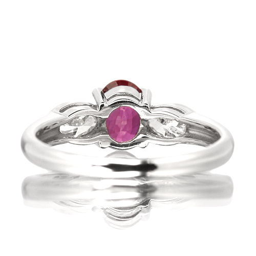 ルビー 0.6ct ダイヤモンド 0.4ct プラチナ リング(指輪)【品質保証書