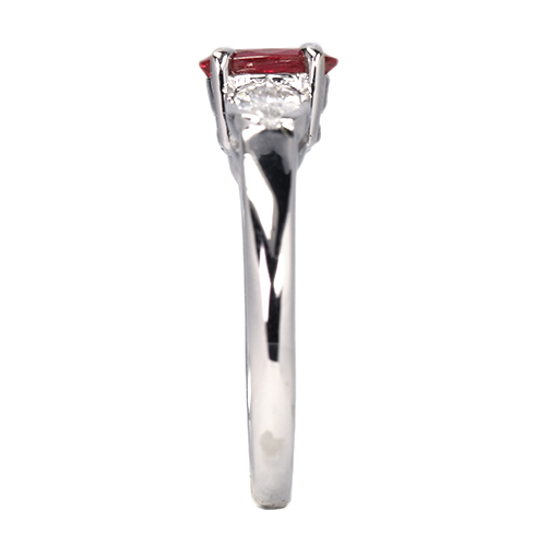 ルビー ダイヤモンド プラチナ リング ルビー 0.6ct ダイヤモンド 0.4ct プラチナ リング(指輪)【品質保証書