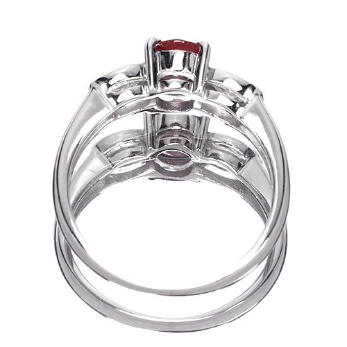ルビー 0.6ct ダイヤモンド 0.4ct プラチナ リング(指輪)【品質保証書 
