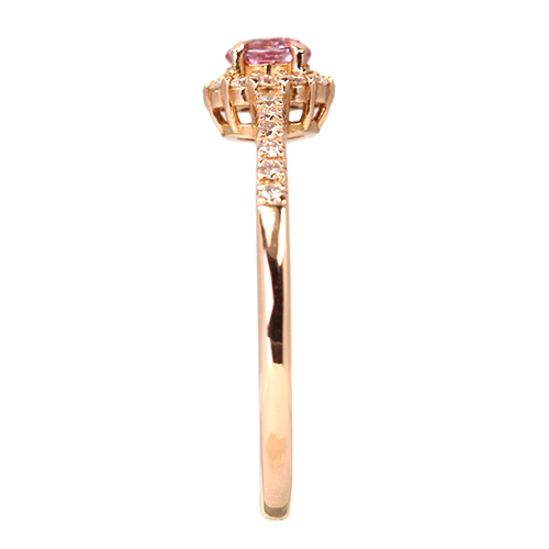 パパラチアサファイア 0.25ct ダイヤモンド ピンクゴールド