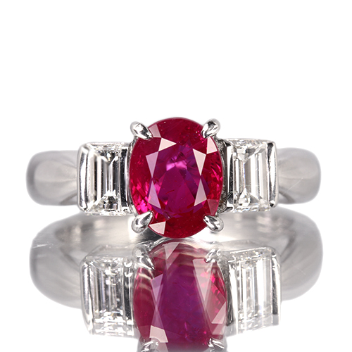 美品❗️計1.20CT✨プラチナルビーダイヤモンドリング　昭和レトロ 新作＞ルビー 4.02ct ダイヤモンド 1.85ct プラチナ ダイヤモンド