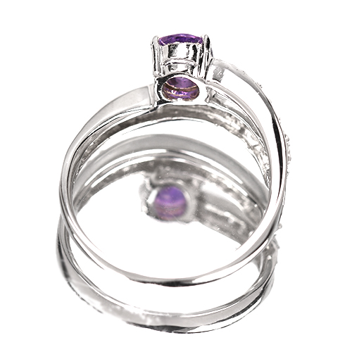 非加熱バイオレットサファイア 約1ct ダイヤモンド 0.4ct プラチナ