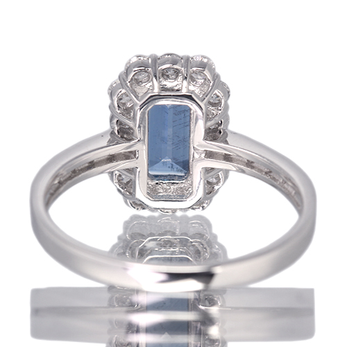 サンタマリアアクアマリン 0.7ct ダイヤモンド 0.4ct プラチナ リング