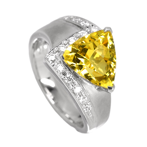 イエローベリル（ゴールデンベリル） 2.6ct ダイヤモンド
