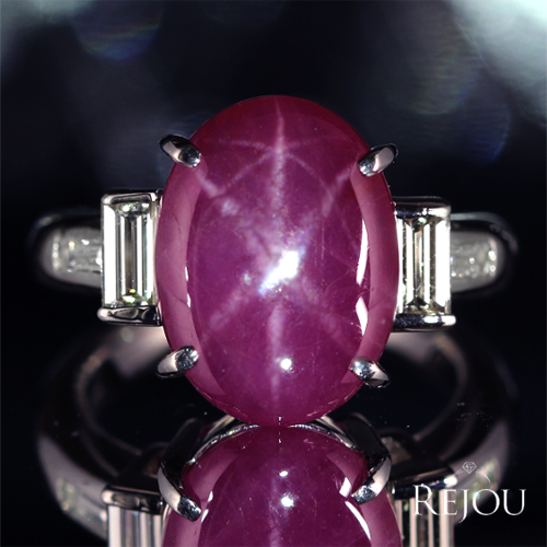 JH172★高級 スターサファイア1.36ct ダイヤ pt ヘッド 鑑別付 パープルスターサファイア(ダブルスター) 8.8ct ダイヤモンド