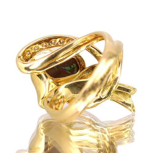オーストラリア産ボルダーオパール 1.2ct ダイヤモンド イエロー