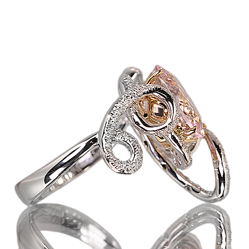 モルガナイト 3.3ct ダイヤモンド 約0.4ct ホワイトゴールド