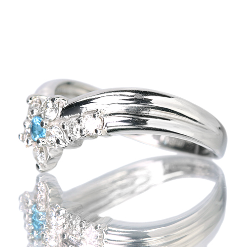 パライバトルマリン✰プラチナリング　14.5号 パライバトルマリン 指輪 プラチナ リング 0.246ct 中央宝石鑑別