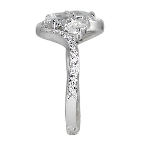 ホワイトトパーズ 1ct ダイヤモンド ホワイトゴールド リング(指輪