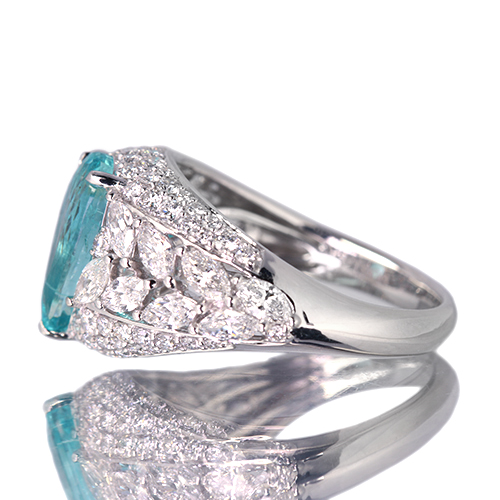 銅2.2%パライバトルマリン0.493カラットリング 銅2.2%パライバトルマリン0.493カラットリング 銅2.2%パライバ