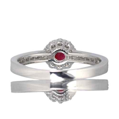 レッドベリル 0.2ct ダイヤモンド 0.3ct プラチナ リング(指輪)【品質