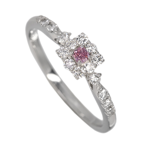 ピンクダイヤモンド 0.052ct/FIPP/VS2 ダイヤモンド プラチナ リング