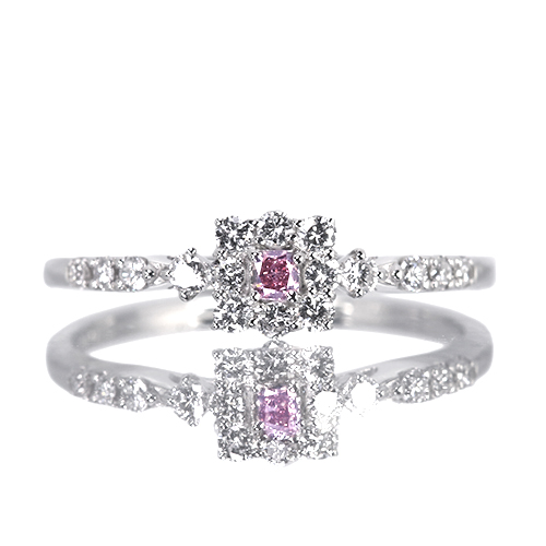 ピンクダイヤモンド 0.052ct/FIPP/VS2 ダイヤモンド プラチナ リング