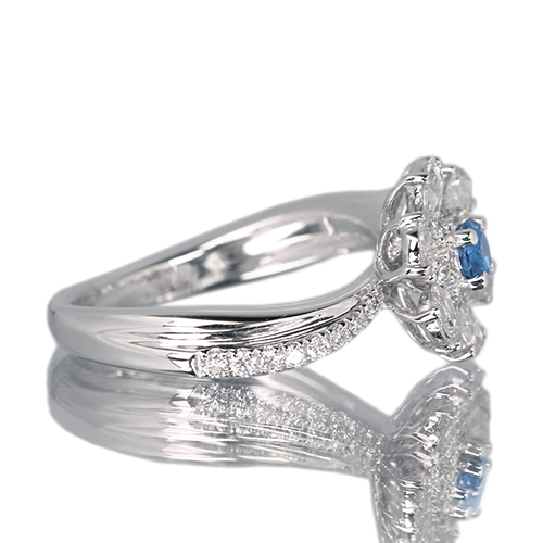 コバルトスピネル 0.24ct ローズカットダイヤモンド 約0.5ct