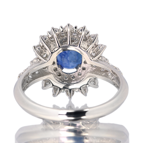 コーンフラワーブルーサファイア 1.3ct ダイヤモンド 1.0ct