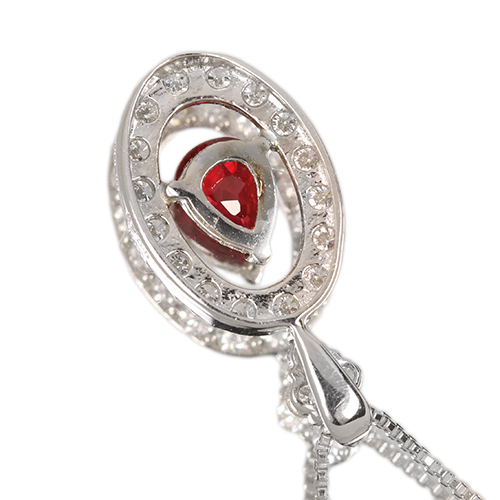 非加熱ピジョンブラッドルビー 0.24ct ダイヤモンド 0.2ct