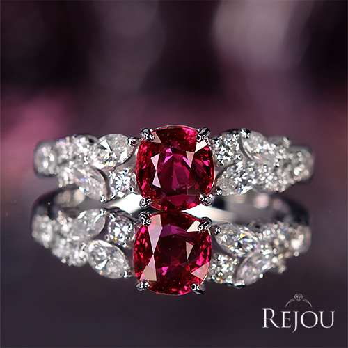 専用JH73★高級 ルビー0.41ct ダイヤ プラチナ リング ソーテ付 ピジョンブラッドルビー 1.0ct ダイヤモンド 約0.5ct プラチナ