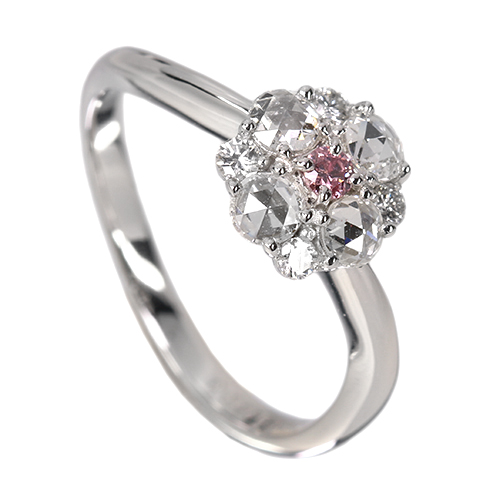 ピンクダイヤモンド 0.046ct/FVP/I1 ローズカットダイヤモンド
