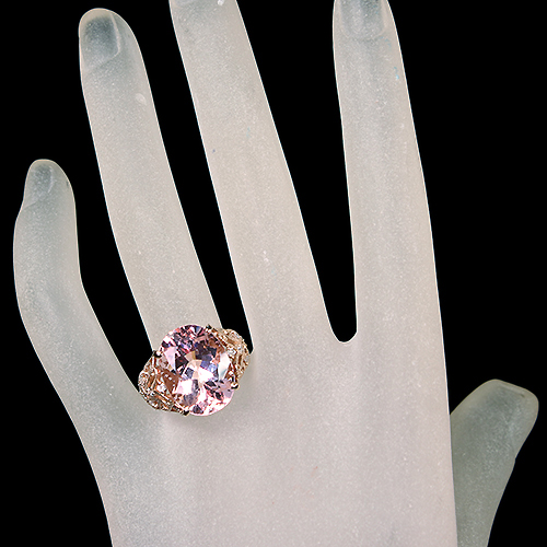 モルガナイト 9.0ct ダイヤモンド 約0.2ct ピンクゴールド
