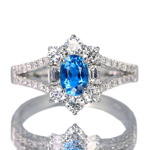 アウイナイト 0.4ct ダイヤモンド 0.7ct プラチナ リング(指輪