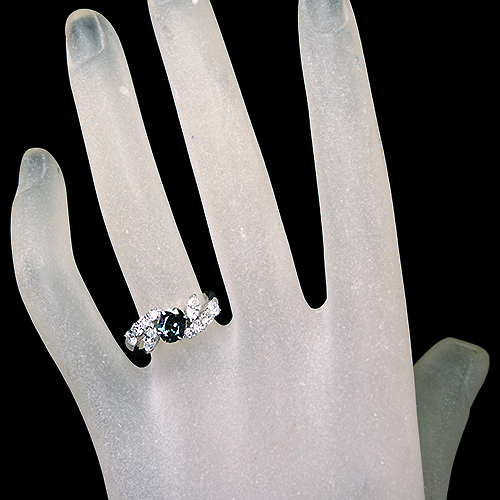 ブラジル産アレキサンドライト 0.8ct ダイヤモンド 0.8ct プラチナ