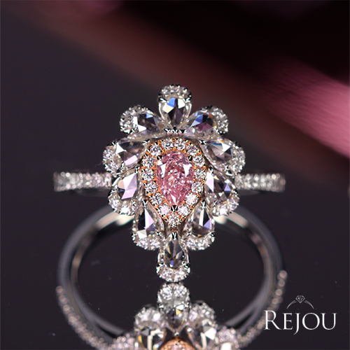 JH251★高級 ピンクダイヤモンド0.522ct pt950 リング 鑑付 第428回抽選販売＞ピンクダイヤモンド 0.25ct/FPP/SI2 ダイヤモンド