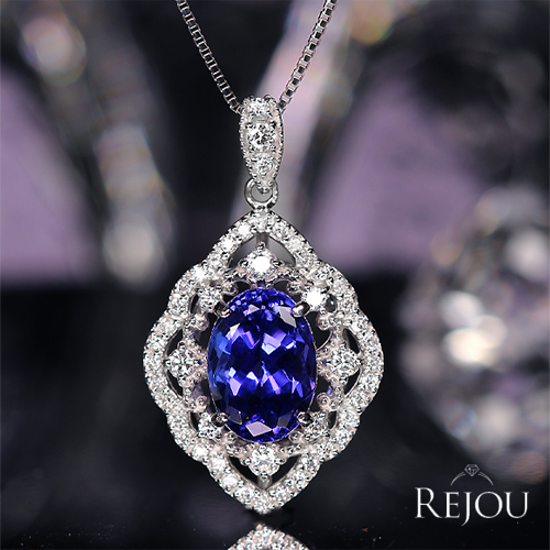 タンザナイト 2.8ct ダイヤモンド 0.3ct プラチナ ネックレス タンザナイト 2.8ct ダイヤモンド 0.3ct プラチナ ネックレス