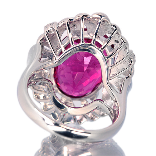 ルベライト 約7.8ct ダイヤモンド 0.2ct プラチナ リング(指輪)【品質