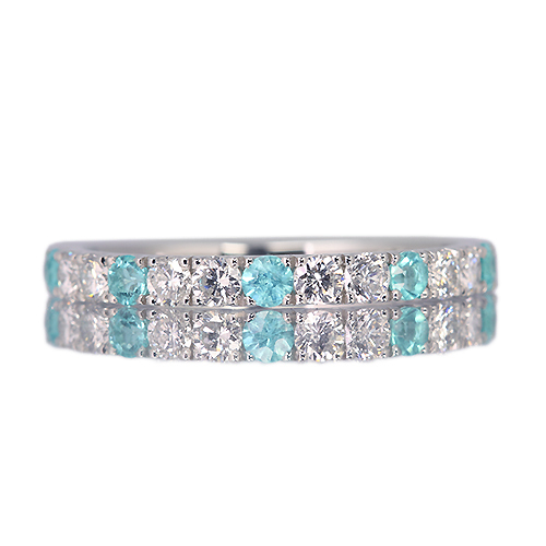 パライバトルマリン 0.2ct ダイヤモンド 0.3ct プラチナ リング(指輪