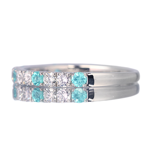 パライバトルマリン 0.2ct ダイヤモンド 0.3ct プラチナ リング(指輪