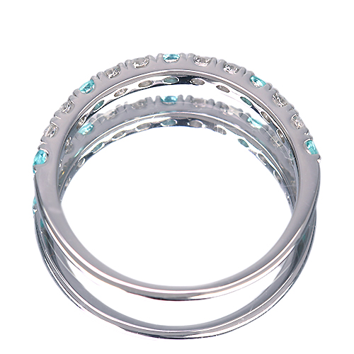 パライバトルマリン 0.2ct ダイヤモンド 0.3ct プラチナ リング(指輪