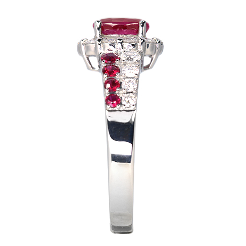 ミャンマー産(ビルマ産)ルビー 1.0ct ルビー ダイヤモンド 0.5ct