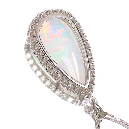 エチオピア産ウェロオパール 11ct ダイヤモンド 1.3ct プラチナ